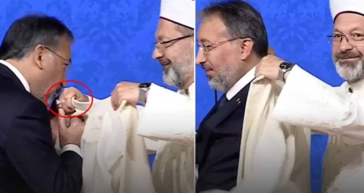 Ali Erbaş helallik istedi: Yeni Diyanet Başkanı Safi Arpaguş da elini öptü