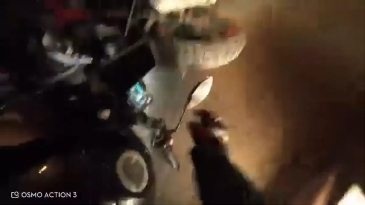 Bursa’da Motosiklet Kazası Kask Kamerasında