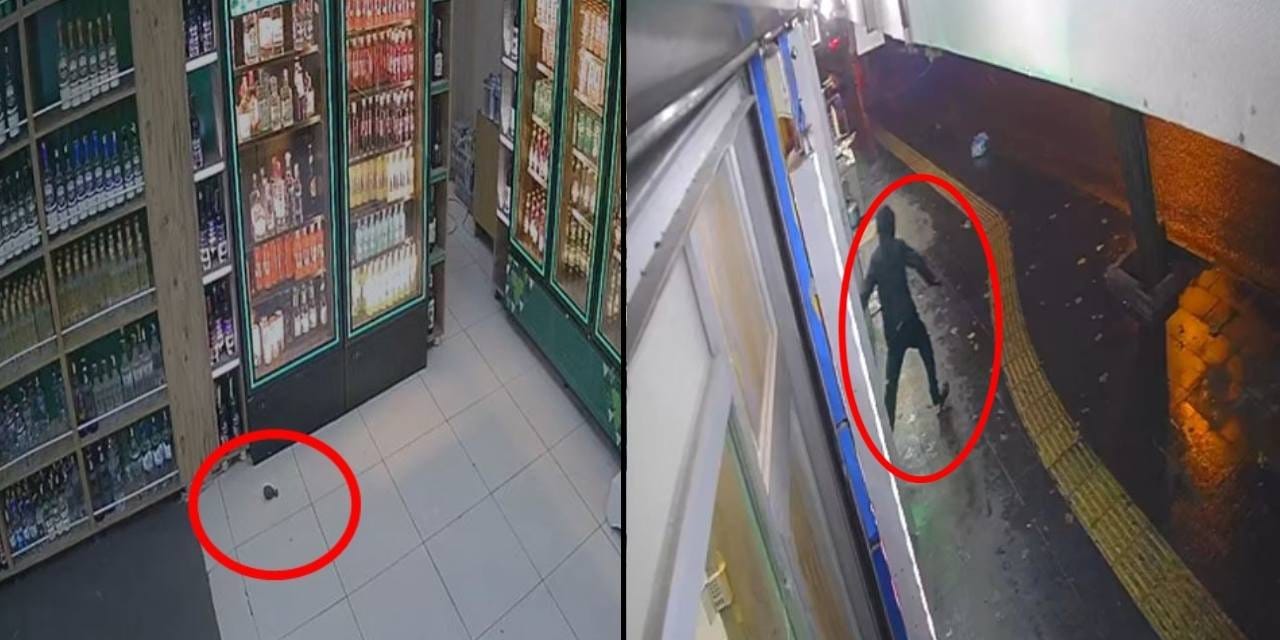 Markete el bombası atan 18 yaş altı 2 zanlı yakalandı