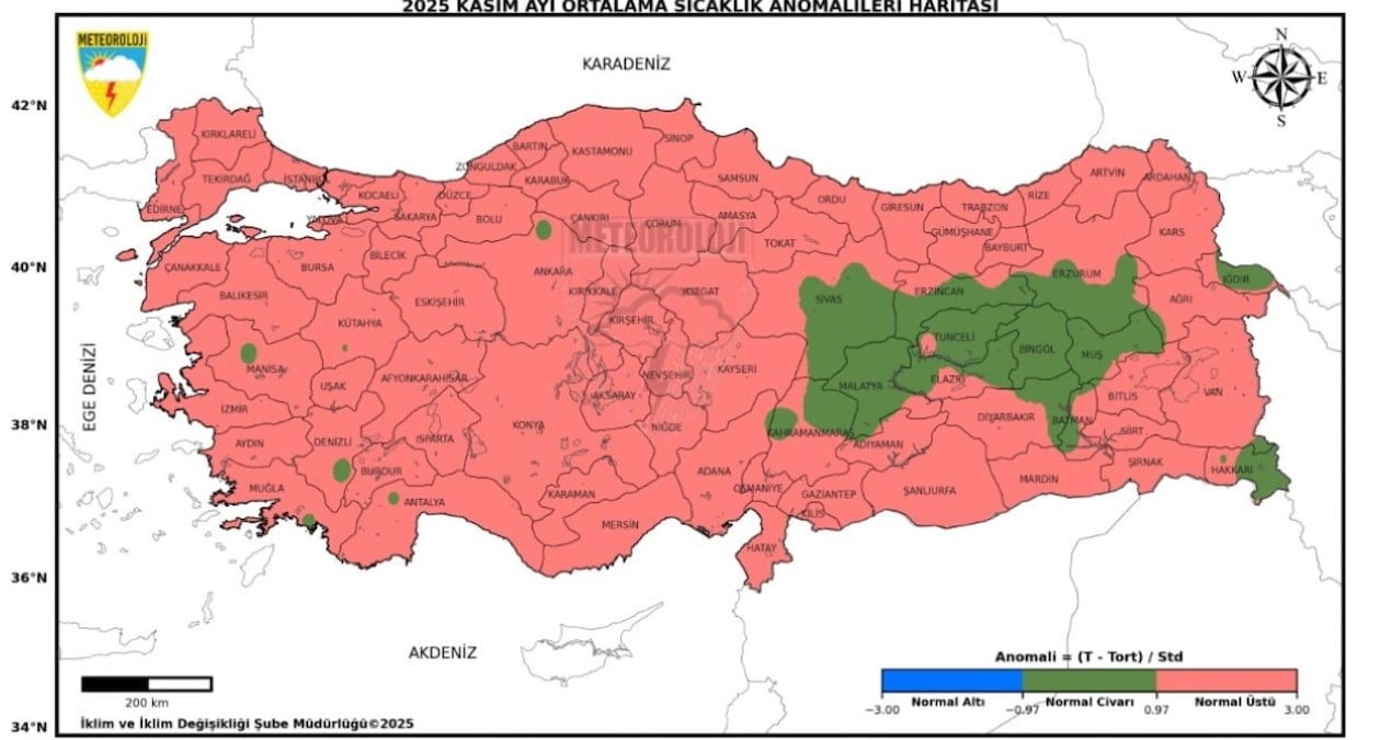 Son 55 yılın en sıcak 3’üncü kasım ayı yaşandı