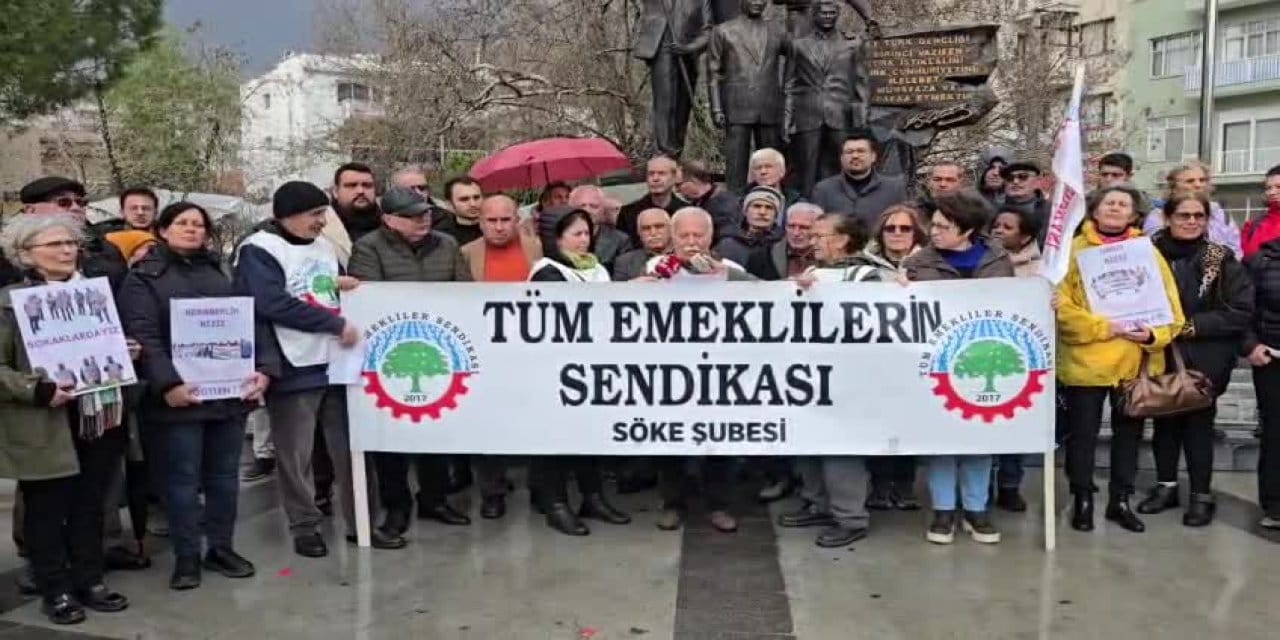 Emeklilerden Söke’de eylem: Sadaka değil hakkımızı istiyoruz