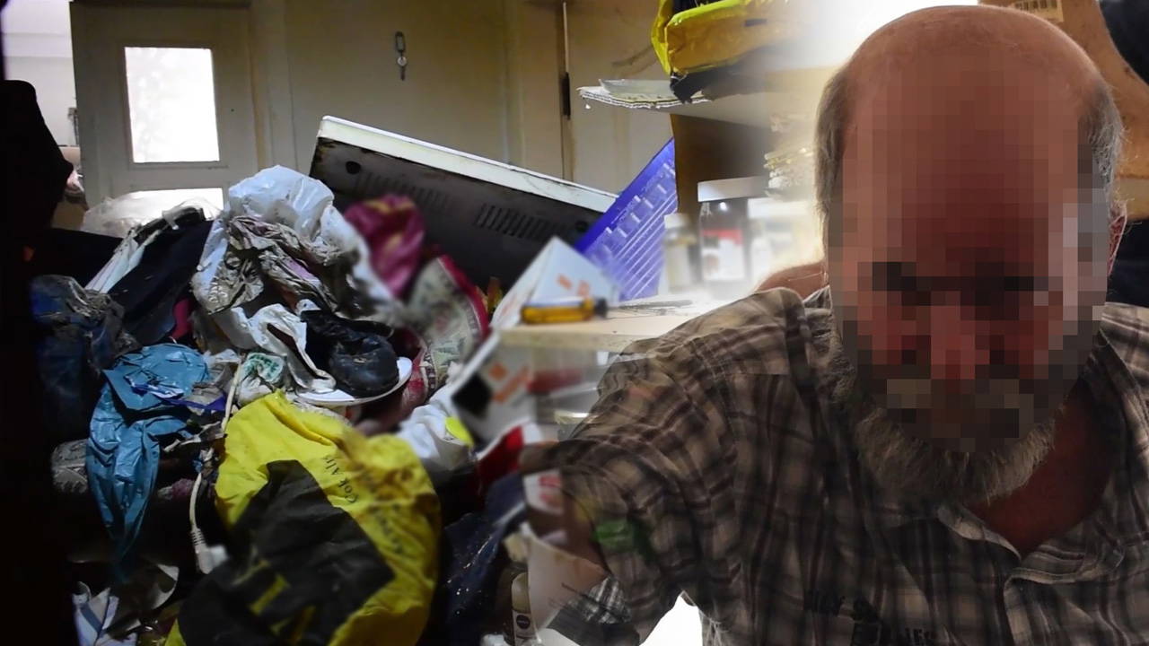 Yaşadığı ‘çöp ev’de mahsur kaldı: Polisi arayıp yardım istedi
